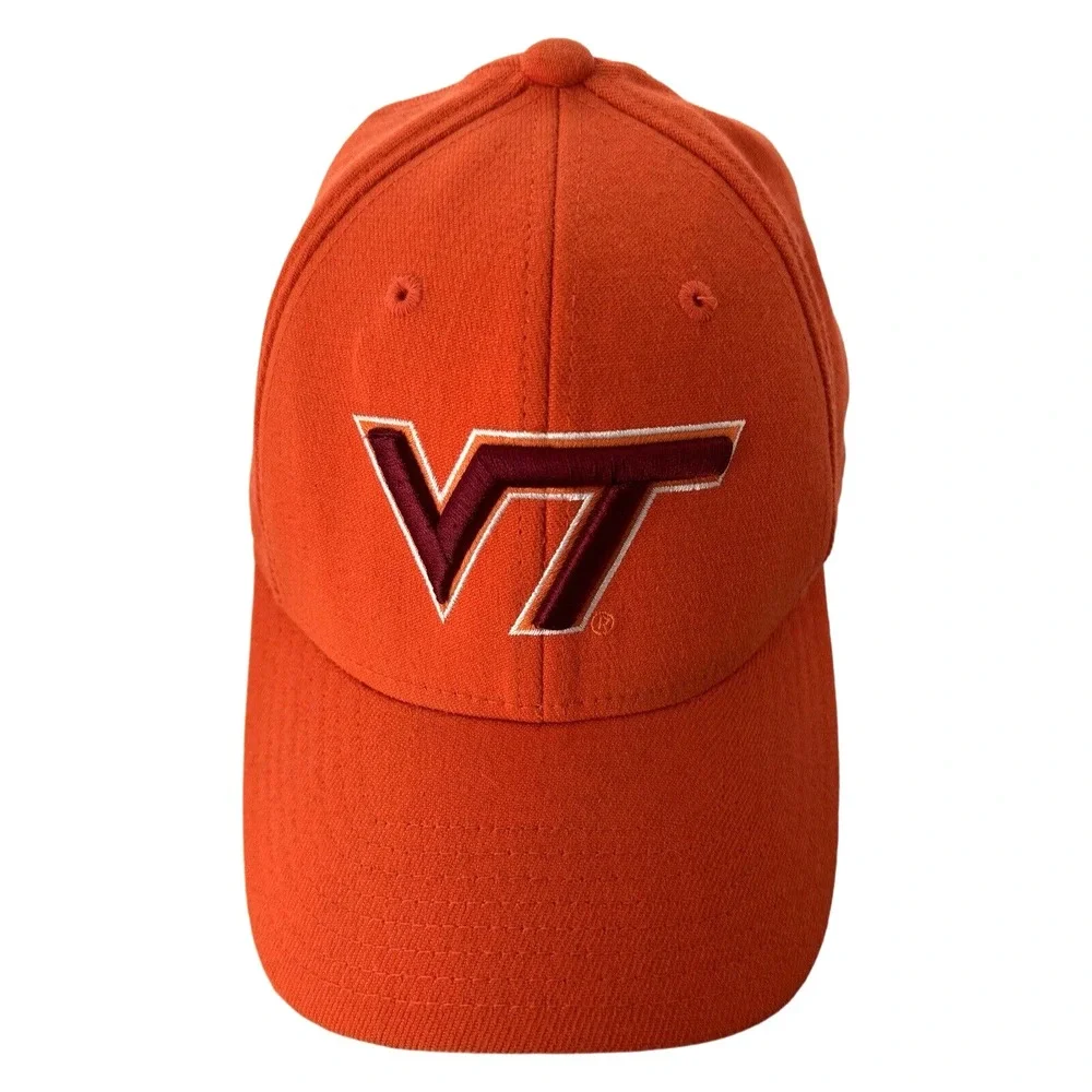 Virginia Tech Hokies Hat Orange VT Logo Strapback‎ College Football Cap OSFA